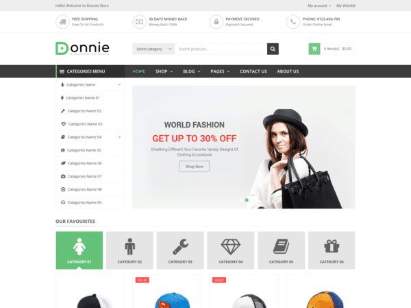 WooCommerce Verkkokauppa - Donnie