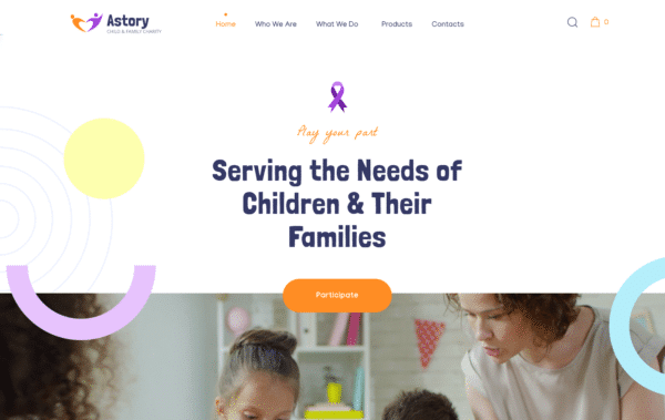 WordPress Kotisivut – Astory - Child Charity