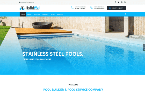 WordPress Kotisivut – BuildWall Pool Construction