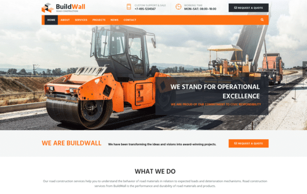 WordPress Kotisivut – BuildWall Road Construction