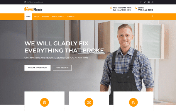 WordPress Kotisivut – Monstroid Home Repair