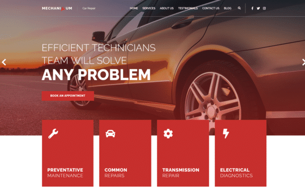 WordPress Kotisivut – XLand Car repair