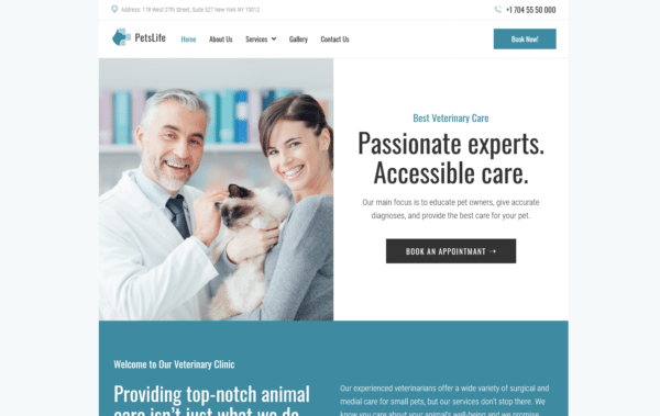 WordPress Kotisivut – Petslife - Veterinary