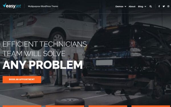 WordPress Kotisivut – EasyJet Car Repair