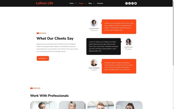 WordPress Kotisivut – LuxuryLife