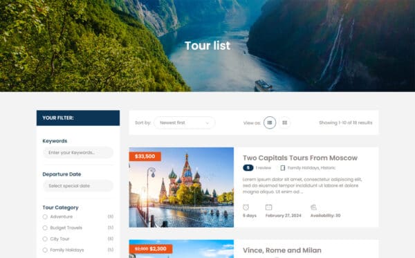 WordPress Kotisivut – Touristation